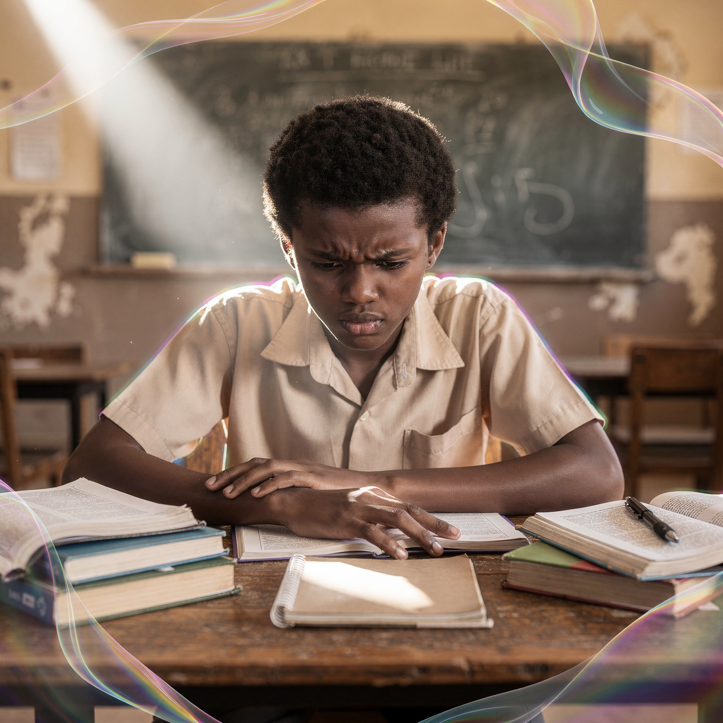 Élève ivoirien concentré sur ses cours - le défi de la réussite scolaire en Côte d'Ivoire